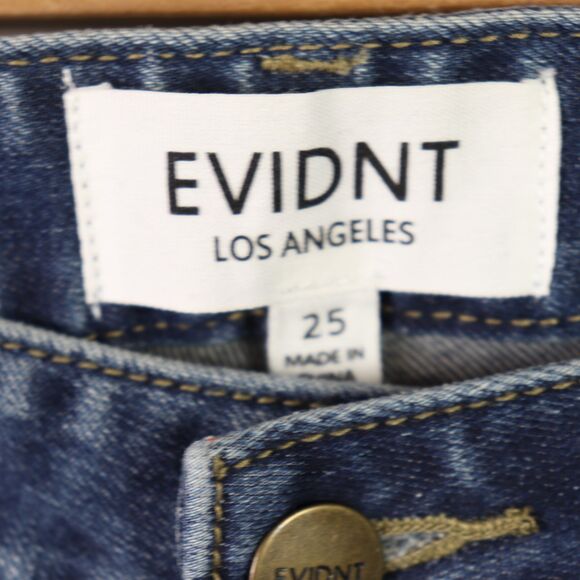 EVIDNT by Evereve Two Tone Denim Crop Jean 25 - Picture 3 of 4